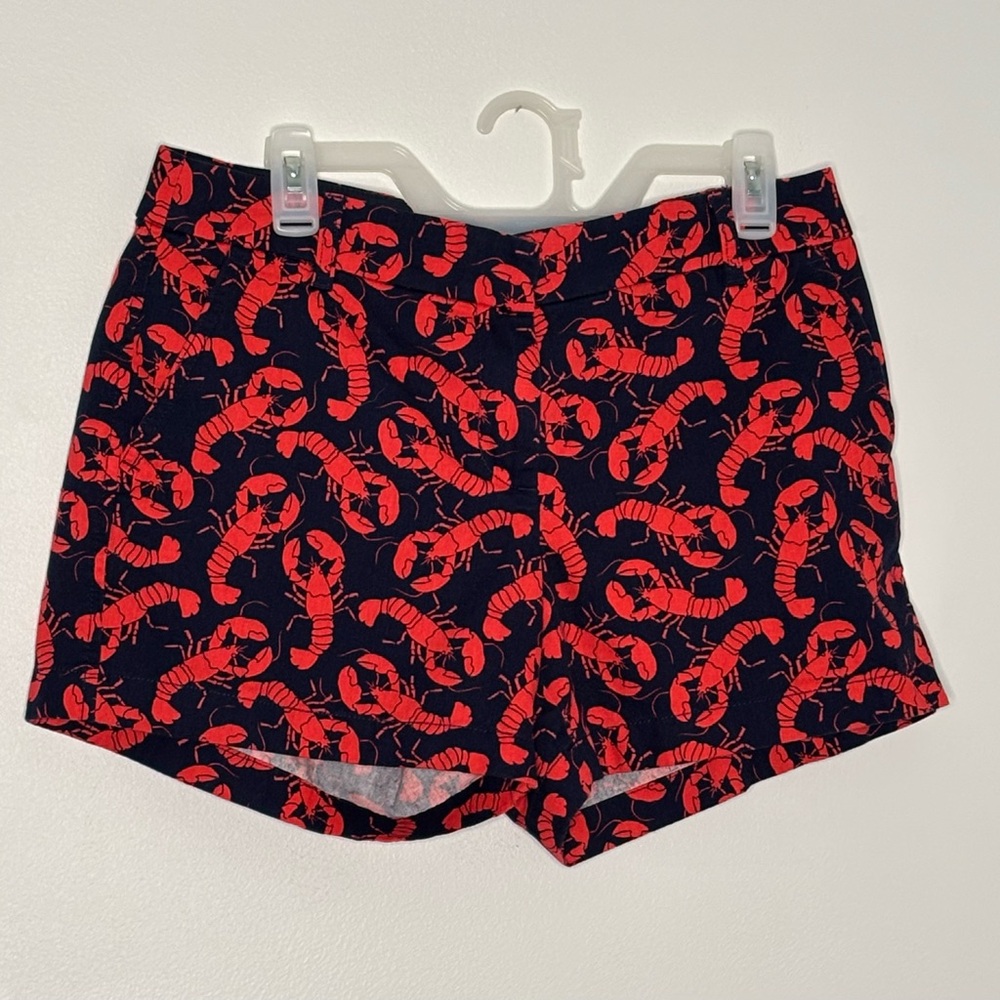 J. Crew Navy/Red Lobster Print Women's Shorts - Picture 14 of 16